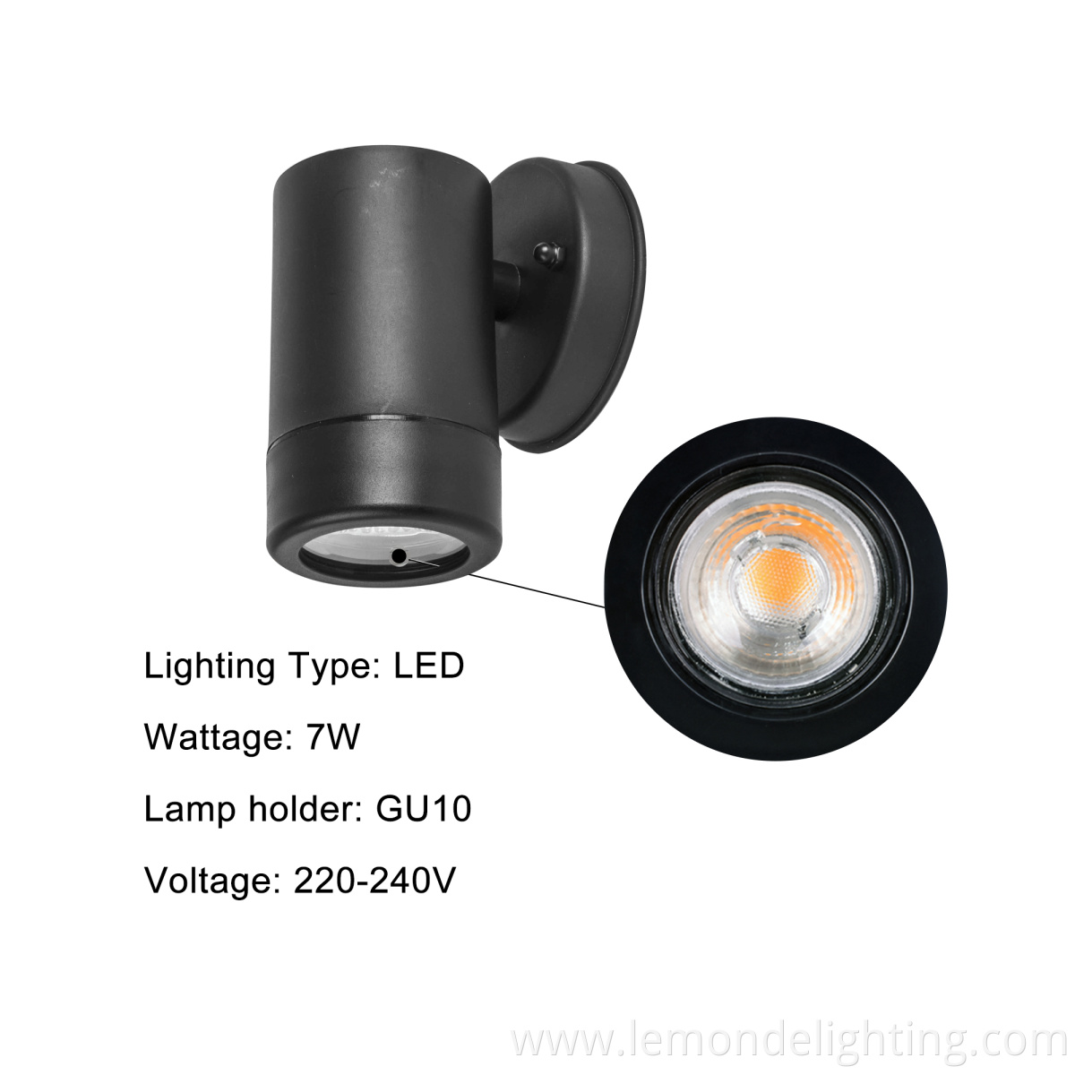 Exterior surface-mounted patio light